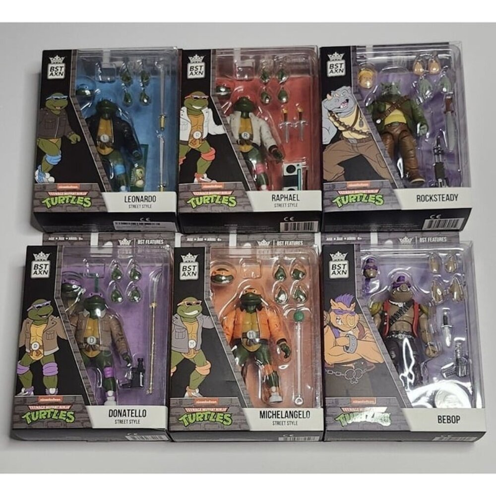Loyal Subjects BST AXN Ninja Turtles Street Style Action Figures Bundle